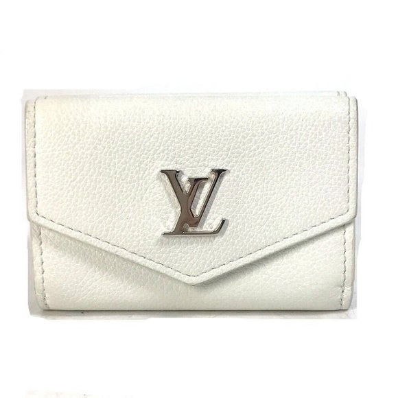 LOUIS VUITTON Portefeuille lock mini Compact Wallet Trifold Leather - Picture 1 of 14